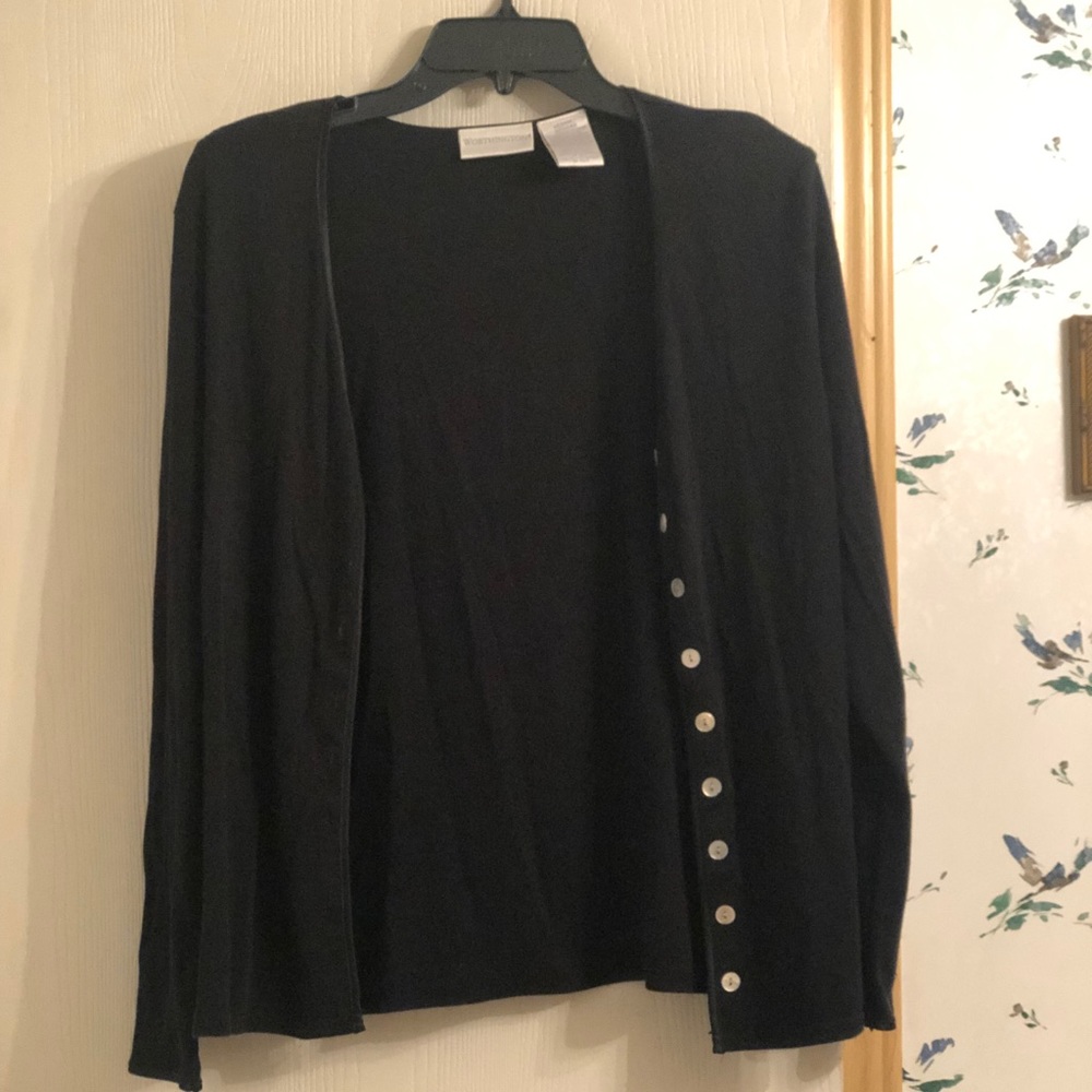 Black cardigan